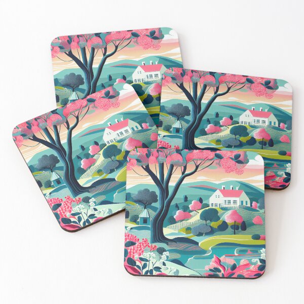 Item preview, Light Vibrant English Countryside Chic Pattern Digital Painting designed and sold by CodeAndColors.