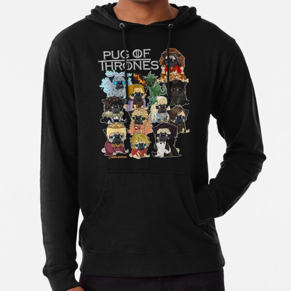 Pug of Thrones Lightweight Hoodie