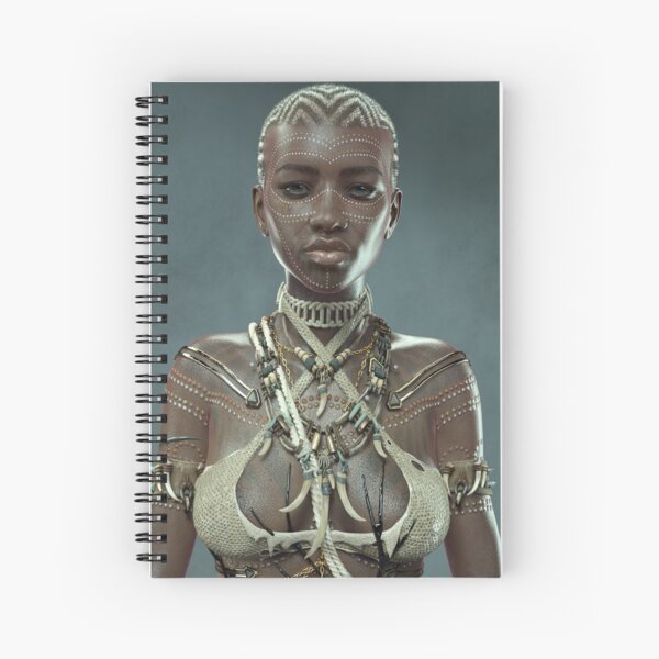 Item preview, Portrait of a dystopian cyberpunk African tribe member designed and sold by RK - Shop.