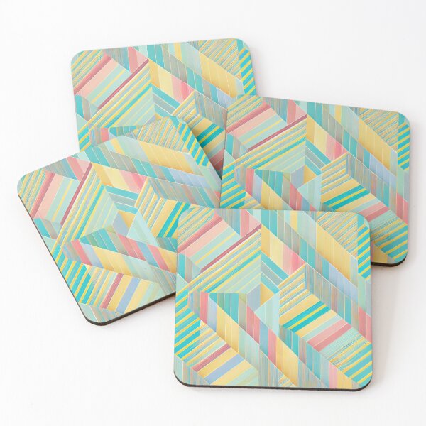 Item preview, Pastel Line Pattern Digital Painting designed and sold by CodeAndColors.