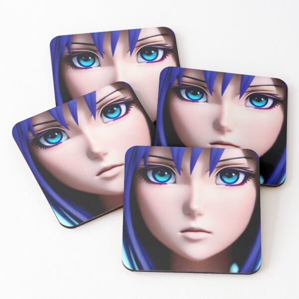 Item preview, Anime girl portrait with piercing blue eyes designed and sold by Savage-ts.