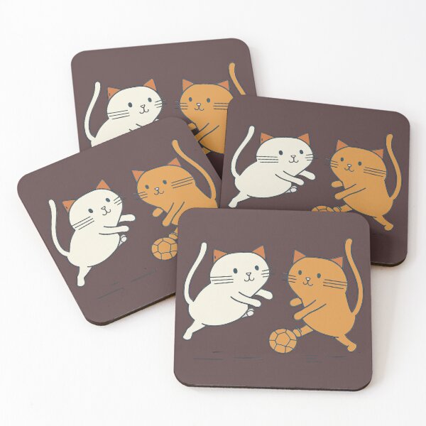 Item preview, Cats Playing Football - 01 designed and sold by YoobiArt.