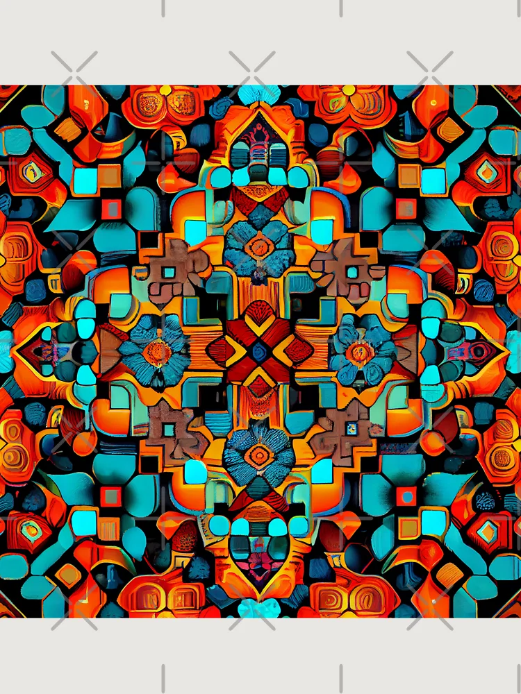 Thumbnail 6 von 6, Premium Oversized Pullover, Mosiac Vibrant Bold Transitional Pattern Digital Painting designt und verkauft von CodeAndColors.