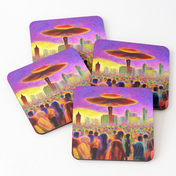Item preview, Alien Invasion UFO Psychedelic Otherworldly Extraterrestrial Science Fiction Unidentified Flying Object  designed and sold by Weirdarto.
