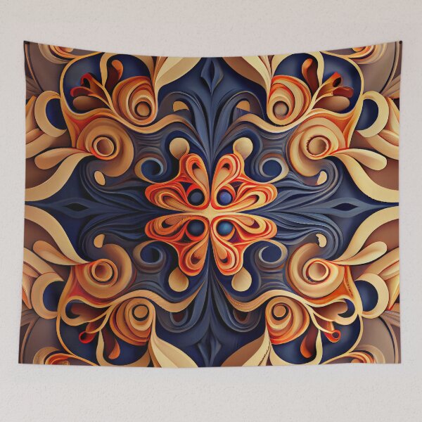Item preview, Grand Flowing New Traditional Pattern Digital Painting designed and sold by CodeAndColors.