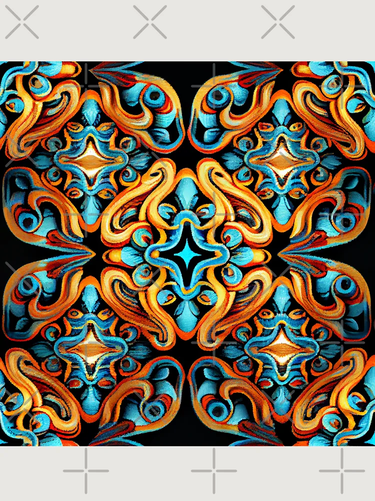 Thumbnail 6 von 6, Premium Oversized Pullover, Brilliant Coarse Eclectic Pattern Digital Painting designt und verkauft von CodeAndColors.