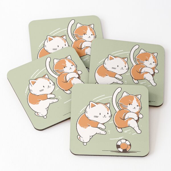 Item preview, Cats Playing Football - 02 designed and sold by YoobiArt.