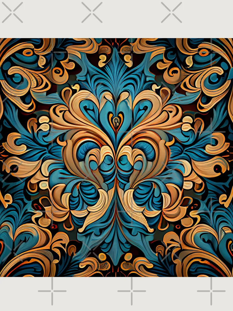 Thumbnail 6 von 6, Premium Oversized Pullover, Grand Flowing New Traditional Pattern Digital Painting designt und verkauft von CodeAndColors.