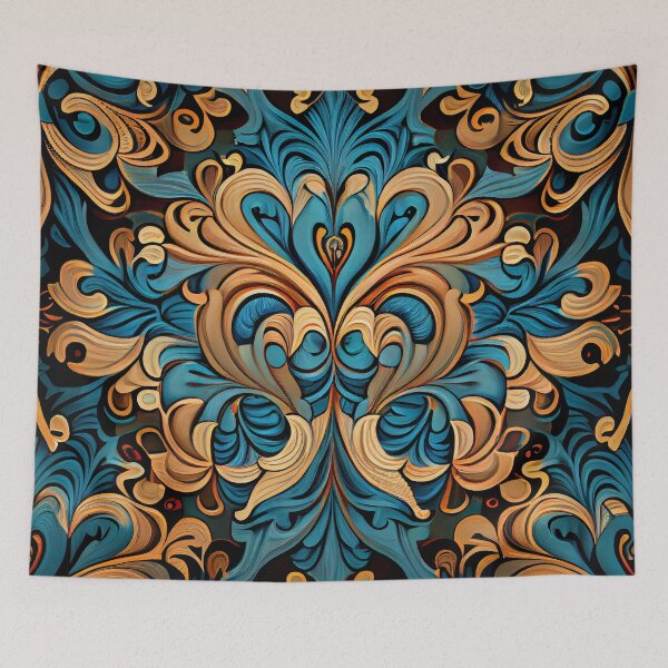 Item preview, Grand Flowing New Traditional Pattern Digital Painting designed and sold by CodeAndColors.