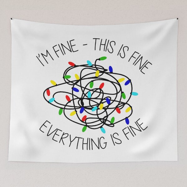 Item preview, Im fine this is fine everything is fine, Christmas Gift for Decoration Crew designed and sold by Eddyed.