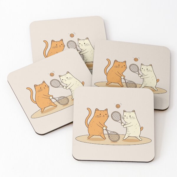 Item preview, Cats Playing Tennis designed and sold by YoobiArt.