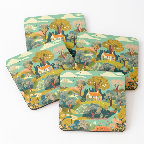 Item preview, Light Vibrant English Countryside Chic Pattern Digital Painting designed and sold by CodeAndColors.