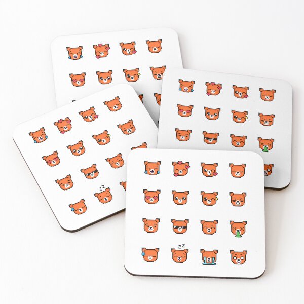 Item preview, Cute Fox Emoji Set (Funny Animal Character Emoticons) designed and sold by Pixe11y.