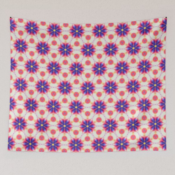 Item preview, Lavender Pink and White Floral Honeycomb Seamless Pattern  designed and sold by protegra.