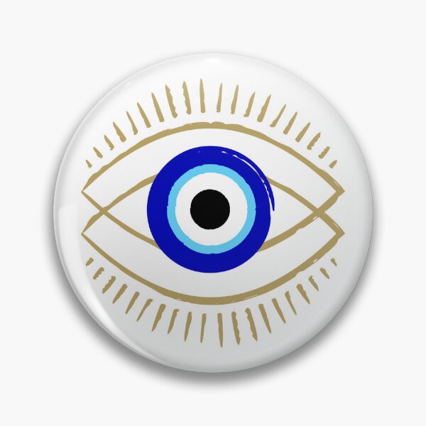 Item preview, evil eye with gold designed and sold by SageYogaRetreat.