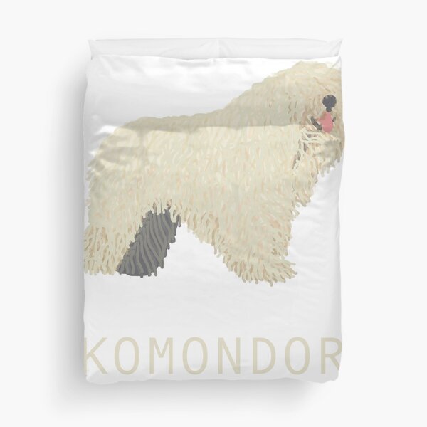 Komondor Dog - Spaghetti Creature Duvet Cover