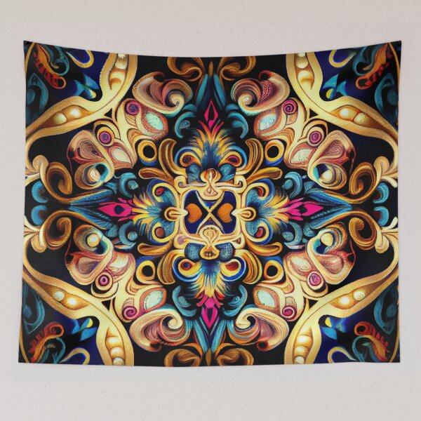 Item preview, Mystical Imagined Coarse Latin Pattern Digital Painting designed and sold by CodeAndColors.