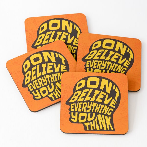 Item preview, Dont Believe Everything You Think 15 - Inspirational Quotes Typography designed and sold by Cawaiico.