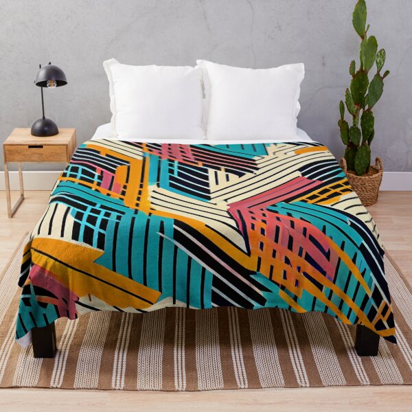 Item preview, Geometric Rough Line Pattern Digital Painting designed and sold by CodeAndColors.