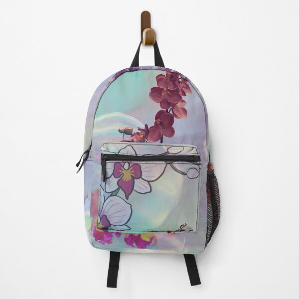 Item preview, Glitch Orchid With Colourful Aqua Holographic Aesthetic, Glitch Art, Glitchart designed and sold by Flowerartlovers.