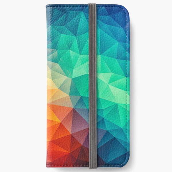 Abstract Multi Color Cubizm Painting iPhone Wallet