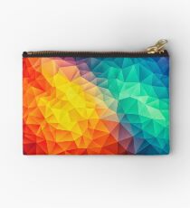 Abstract Multi Color Cubizm Painting Studio Pouch