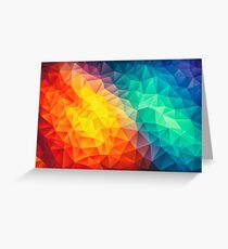 Abstract Multi Color Cubizm Painting Greeting Card