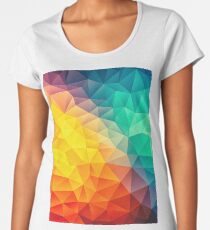 Abstract Multi Color Cubizm Painting Women's Premium T-Shirt