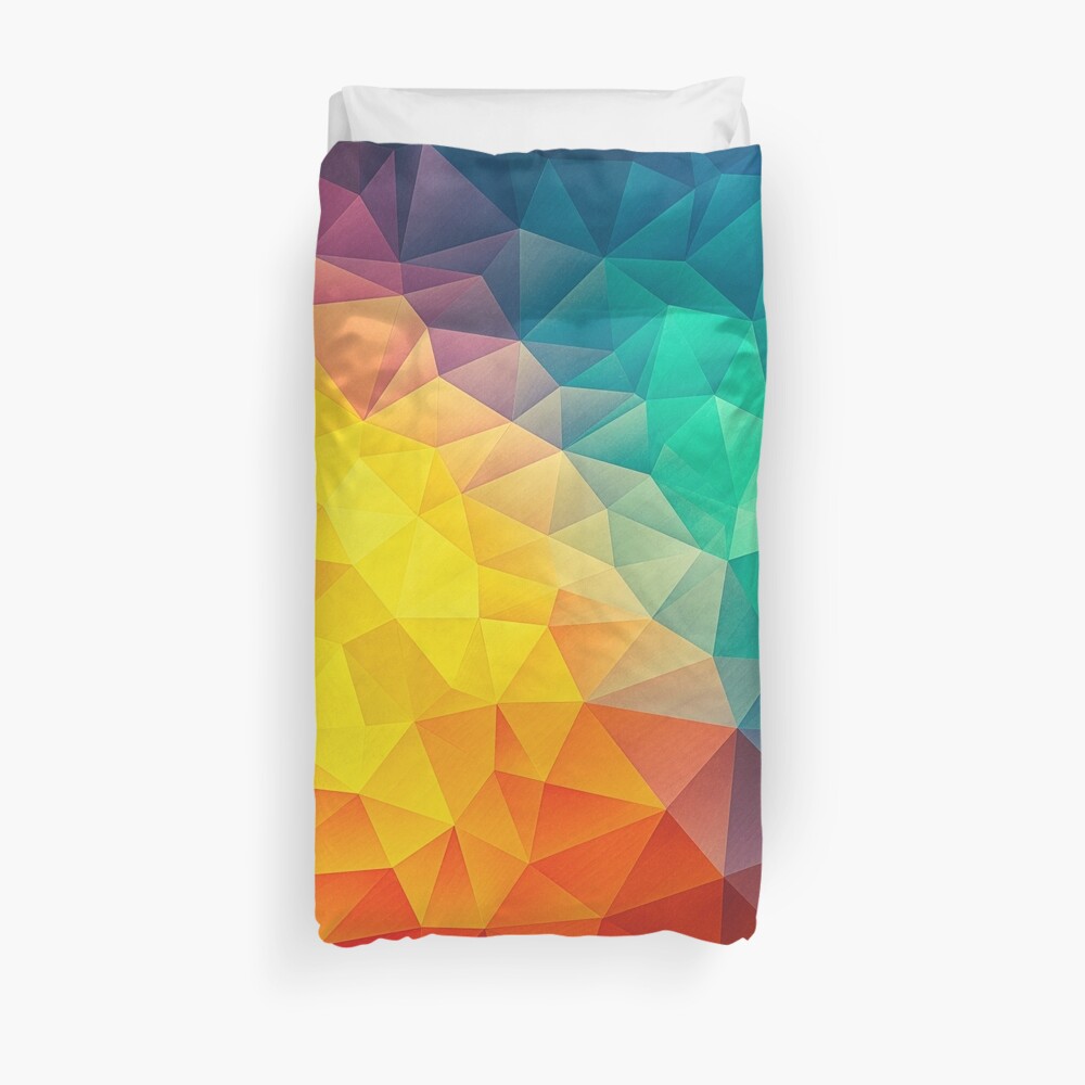 Abstract Multi Color Cubizm Painting Duvet Cover
