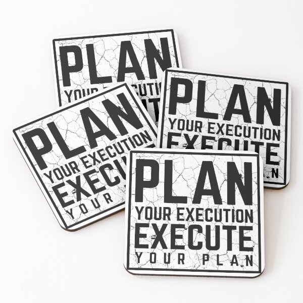 Item preview, Plan Your Execution Execute Your Plan white distressed  designed and sold by KingsManKind.