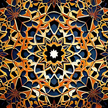 Imagen de la obra Fine Energetic Moroccan Pattern Digital Painting de CodeAndColors