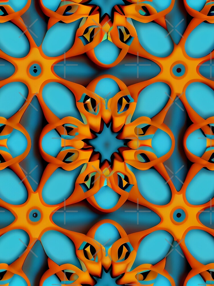 Thumbnail 3 von 3, Tuch, Fine Energetic Moroccan Pattern Digital Painting designt und verkauft von CodeAndColors.