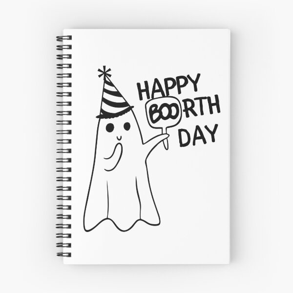 Item preview, Happy BOOrth Day with Cute Ghost designed and sold by qawistz.