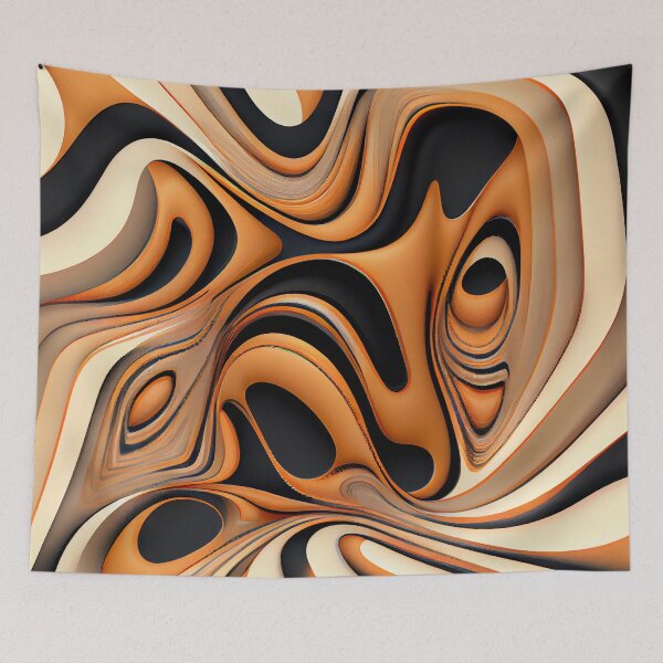 Aperçu de l'œuvre Flowing Transitional Pattern Digital Painting créée et vendue par CodeAndColors.