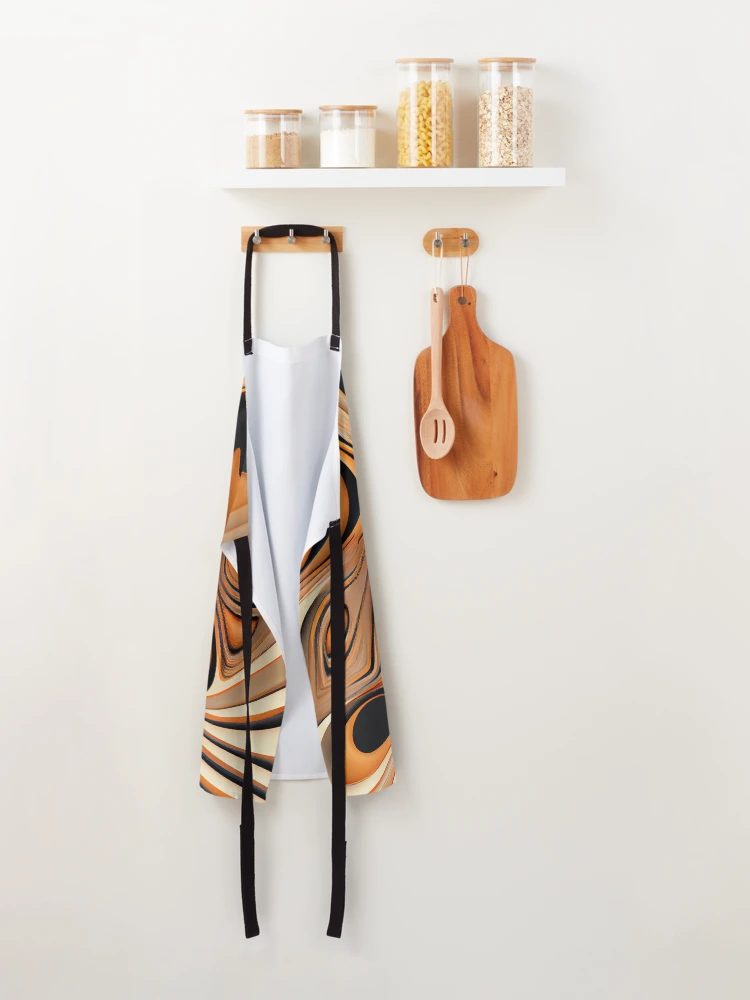 Thumbnail 2 of 6, Apron, Flowing Transitional Pattern Digital Painting designed and sold by CodeAndColors.