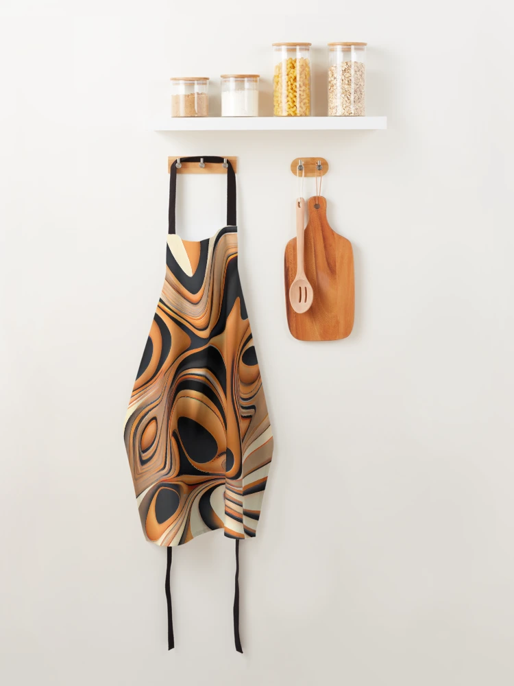 Thumbnail 4 of 6, Apron, Flowing Transitional Pattern Digital Painting designed and sold by CodeAndColors.