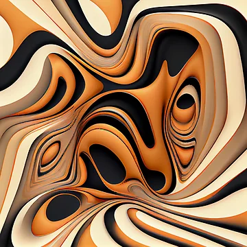 Artwork thumbnail, Flowing Transitional Pattern Digital Painting by CodeAndColors