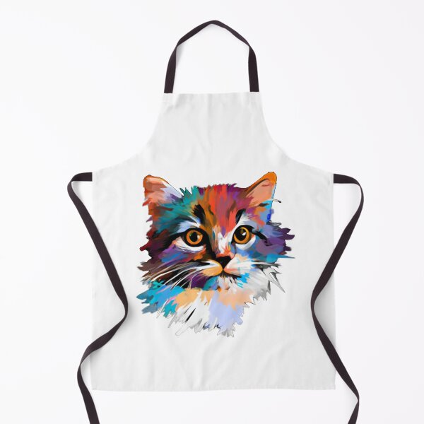 Item preview, Colorful cute trippy baby cat portrait illustration designed and sold by vishalraifx.