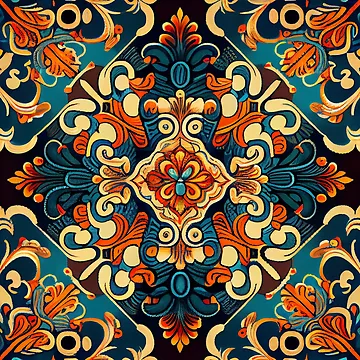 Vorschaubild zum Design Irregular Traditional Pattern Digital Painting von CodeAndColors