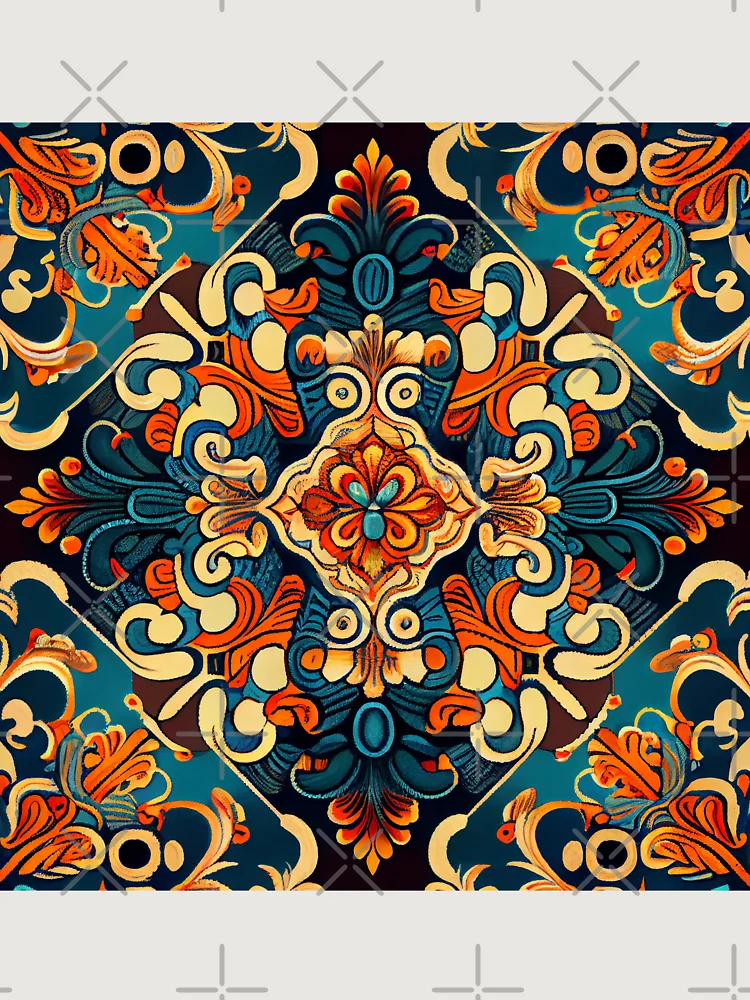 Thumbnail 6 von 6, Premium Oversized Pullover, Irregular Traditional Pattern Digital Painting designt und verkauft von CodeAndColors.