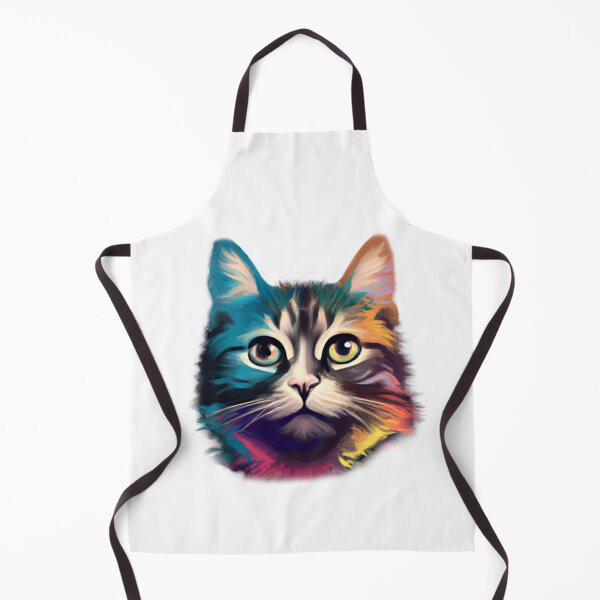 Item preview, Colorful trippy cat portrait illustration with beautiful eyes designed and sold by vishalraifx.
