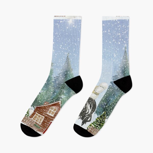 Item preview, A Woman Drinking Coffee out in the Snow in the Winter designed and sold by Apkdesigner.