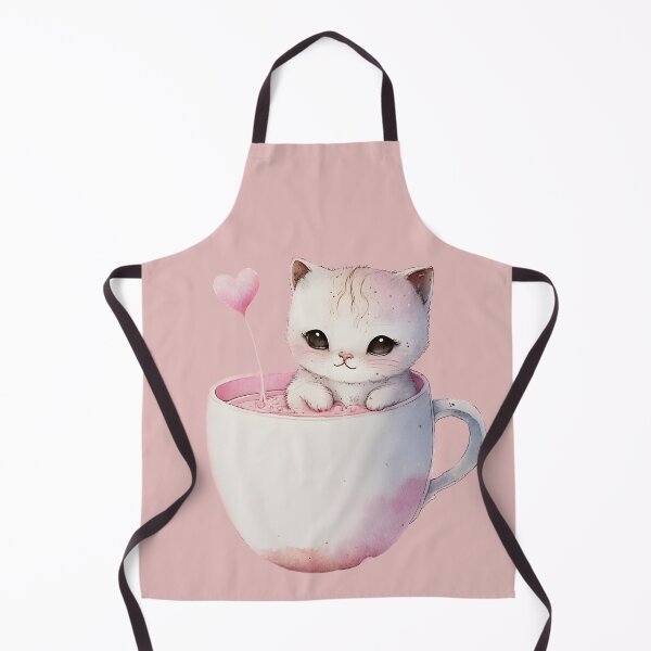 Item preview, Cute Kitten in a Coffee Cup, My Cat is my Valentine, My Kitten is my Valentine, White Kitten Valentine designed and sold by Mumzy2many.