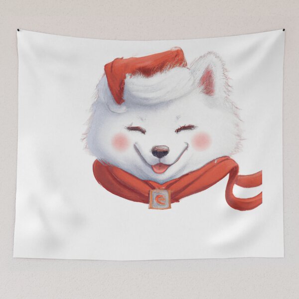 Item preview, Cute Samoyed Drawing designed and sold by WeHeartAnimals.