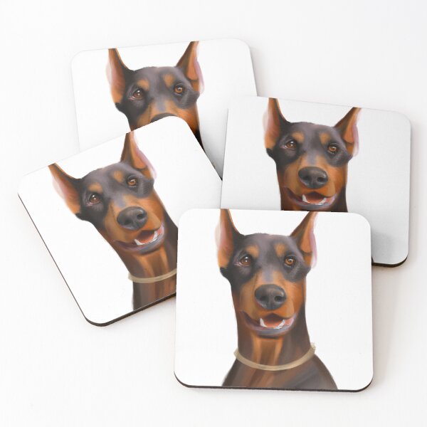Item preview, Cute Dobermann Drawing designed and sold by WeHeartAnimals.