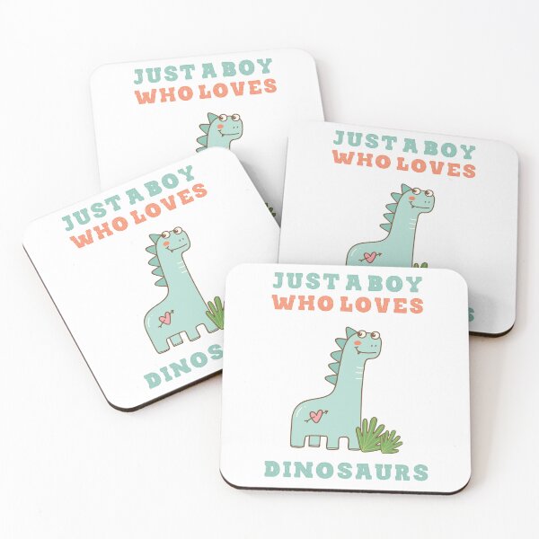 Item preview, Just a boy who loves dinosaurs cute lettering and green dinosaur  designed and sold by vishalraifx.