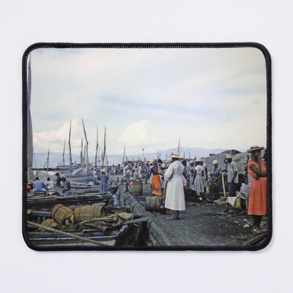Item preview, 1950s - Dock scene with boats and workers, Port-au-Prince, Haiti designed and sold by thatwaslife.