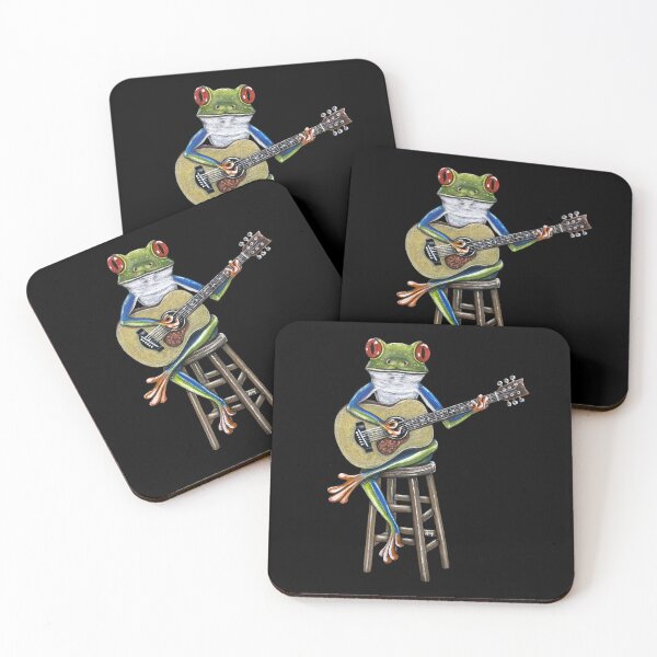 Item preview, AcoustiFrog - Frog Guitarist designed and sold by GardenPartyArt.