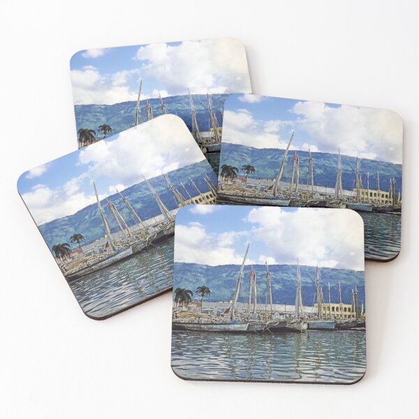 Item preview, 1950s - Boats scene in Port-au-Prince, Haiti designed and sold by thatwaslife.