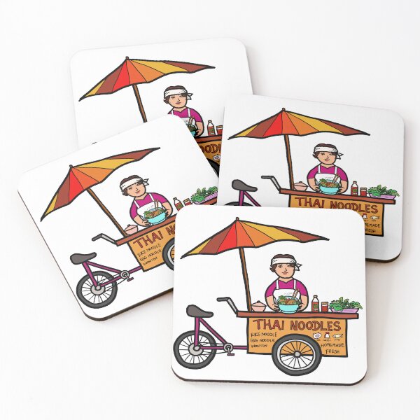 Item preview, Street food vendor selling Thai noodle. Asian outdoor healthy eating. designed and sold by Nalidsa Sukprasert.